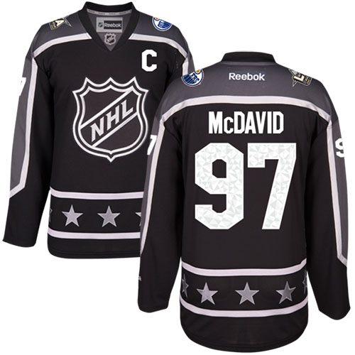 Oilers #97 Connor McDavid Black All-Star Pacific Division Stitched NHL Jersey